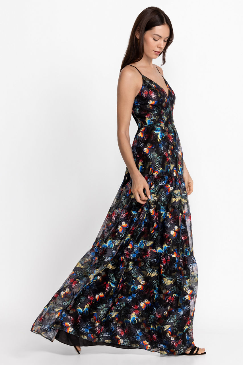 Papillon Embroidered Maxi Dress