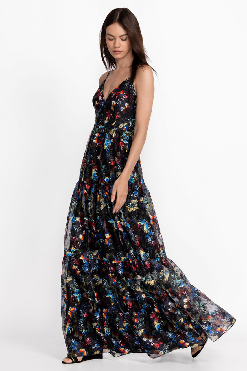 Papillon Embroidered Maxi Dress
