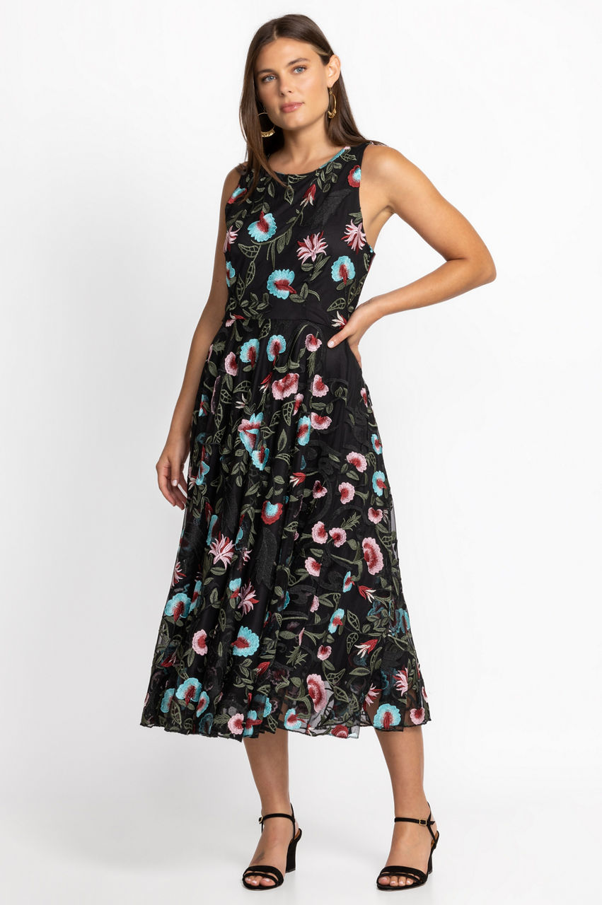 Floral Tea Length Dress