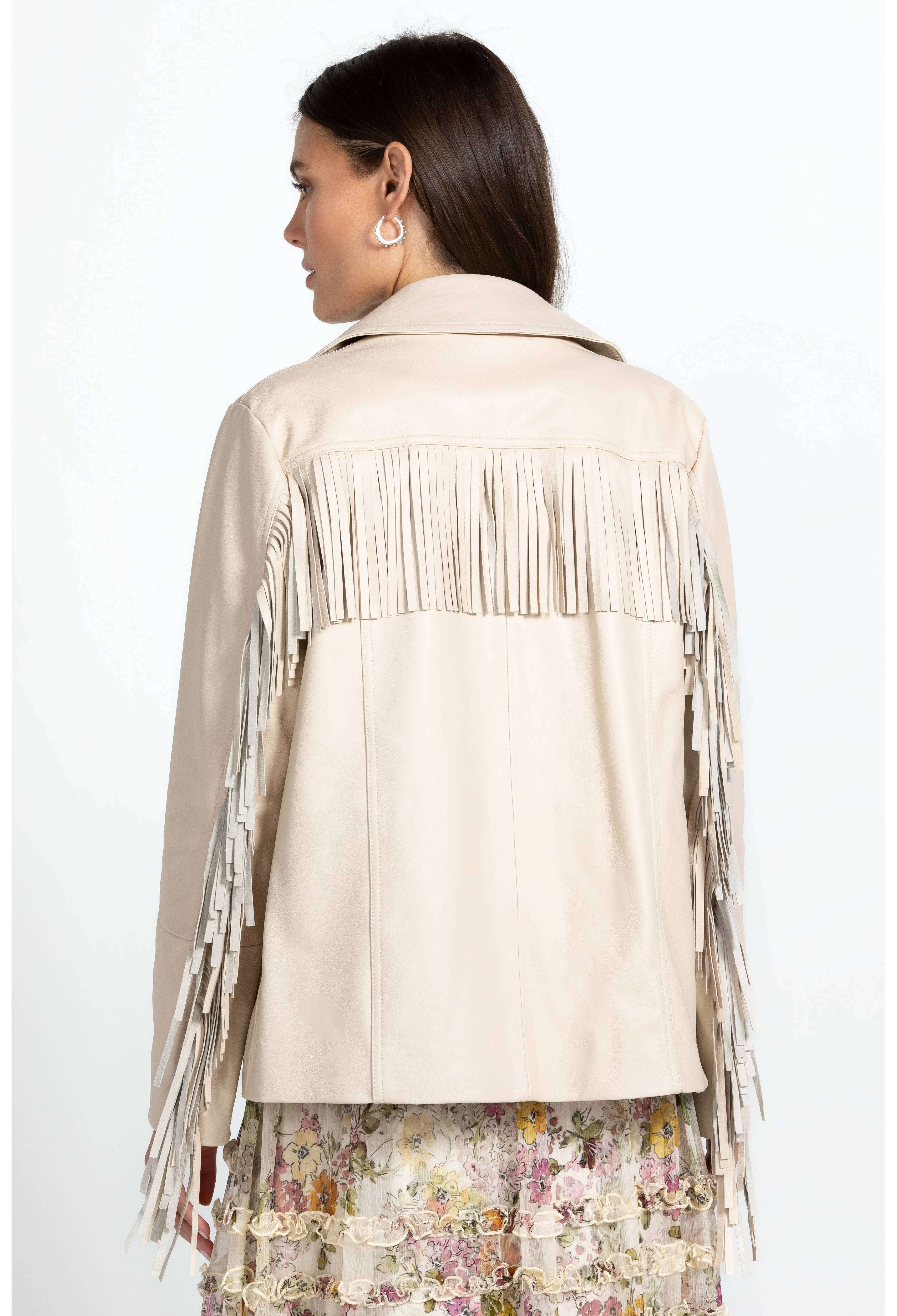 Frangia Leather Jacket, , large image number 4