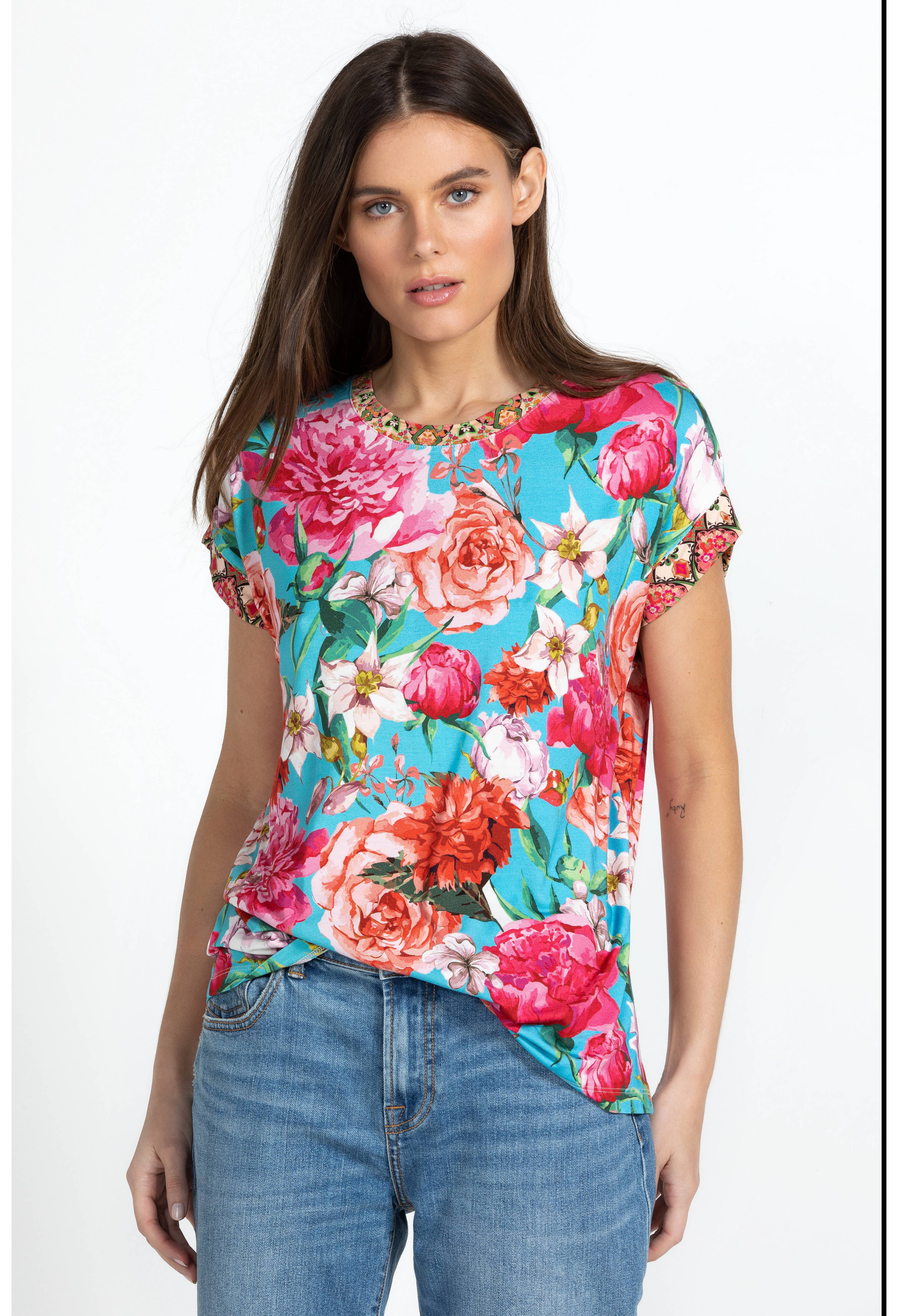 Pink Rose Relaxed Tee, , large image number 1