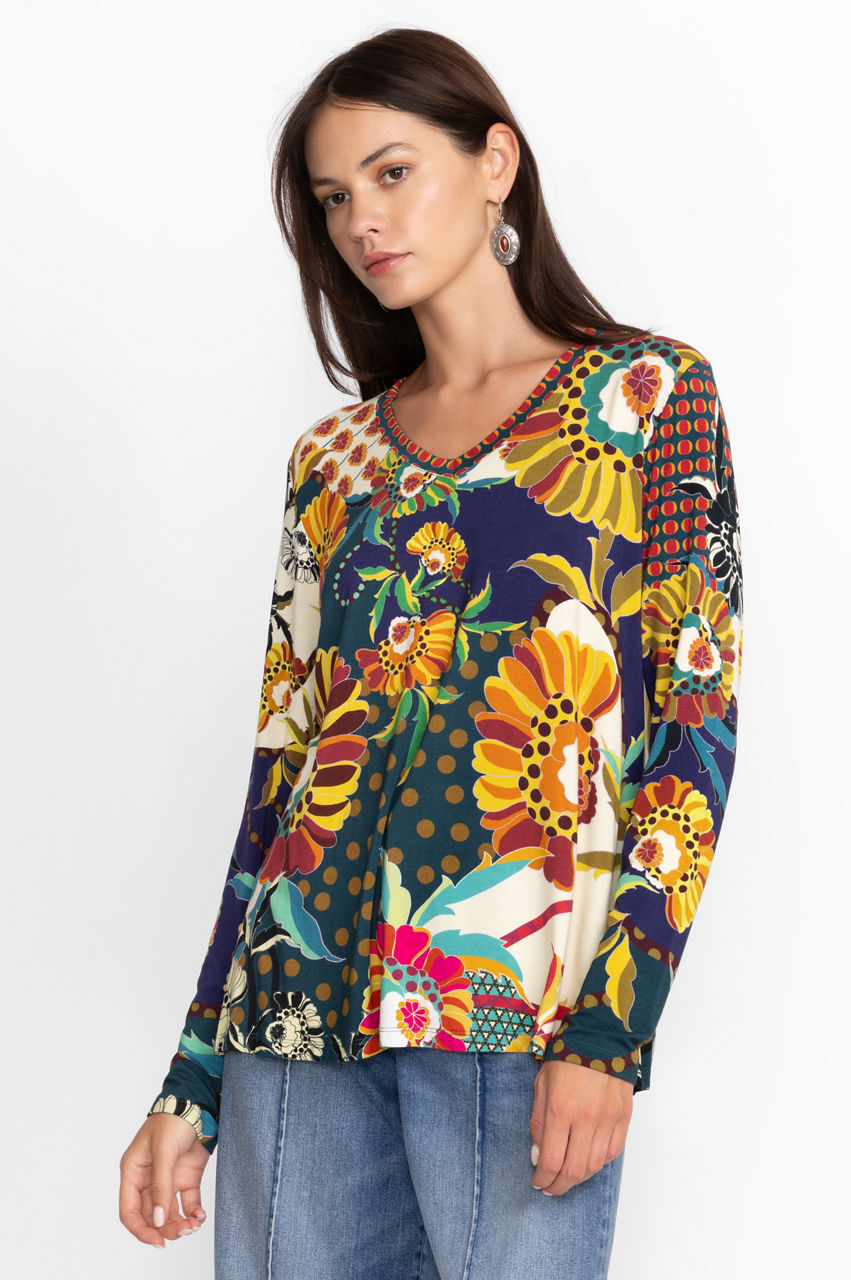 Long | Swing Johnny Was Tee Favorite The Janie V-Neck Sleeve Buy