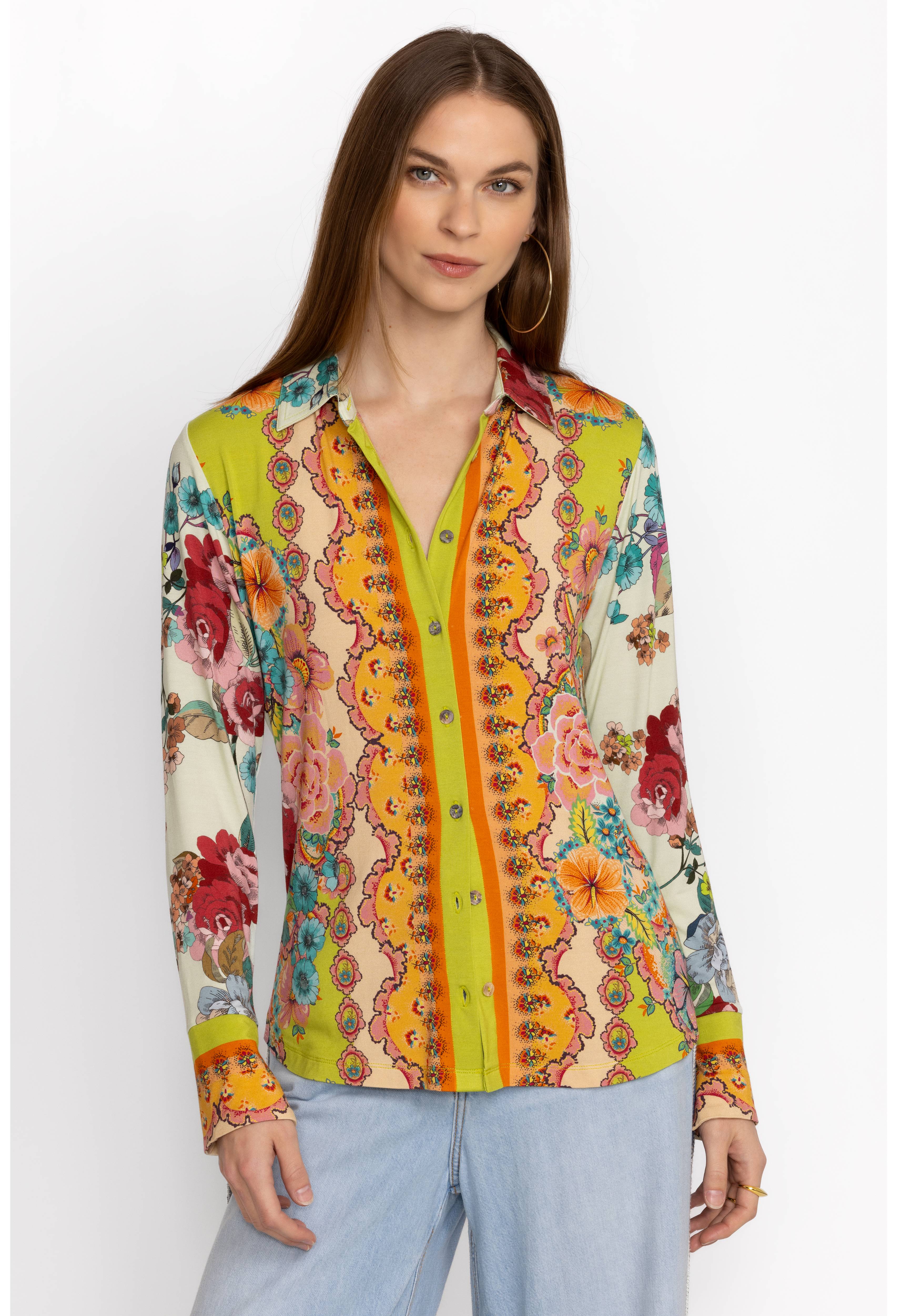 THE JANIE FAVORITE BUTTON FRONT SHIRT- ROSSEY, , large image number 3