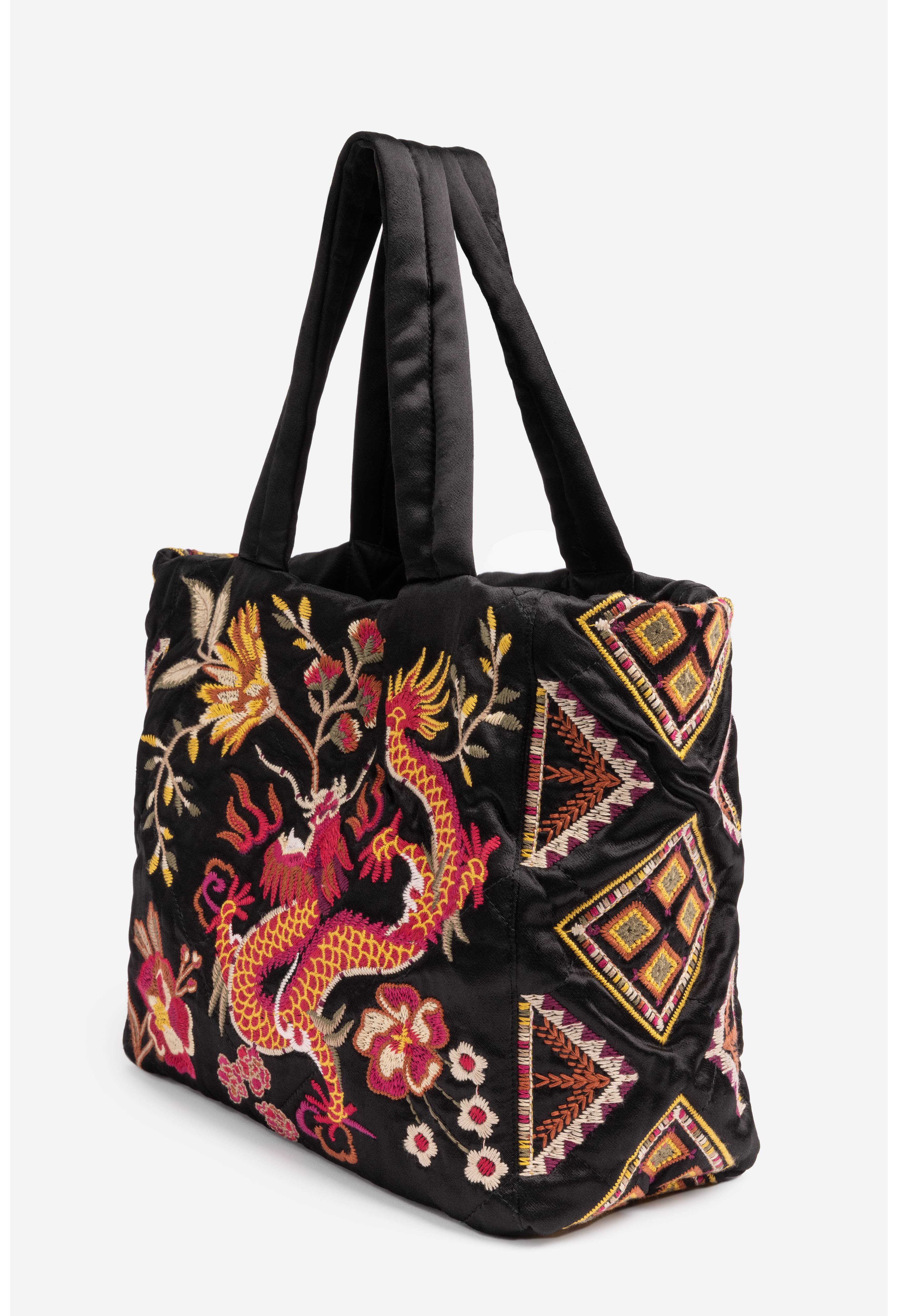 Lilith Quilted Satin Tote, , large image number 3