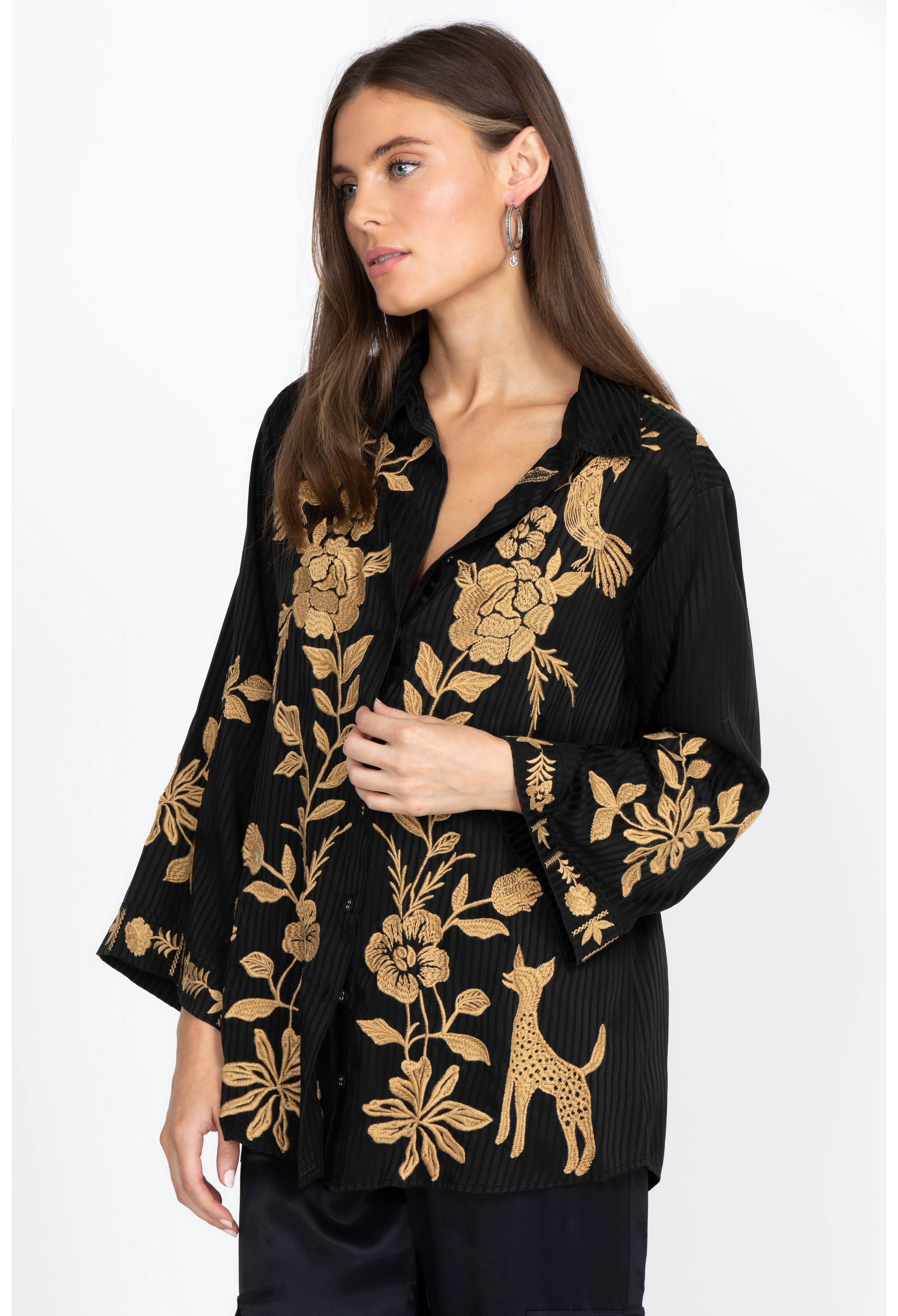 Martina Kimono Sleeve Oversized Shirt, , large image number 1