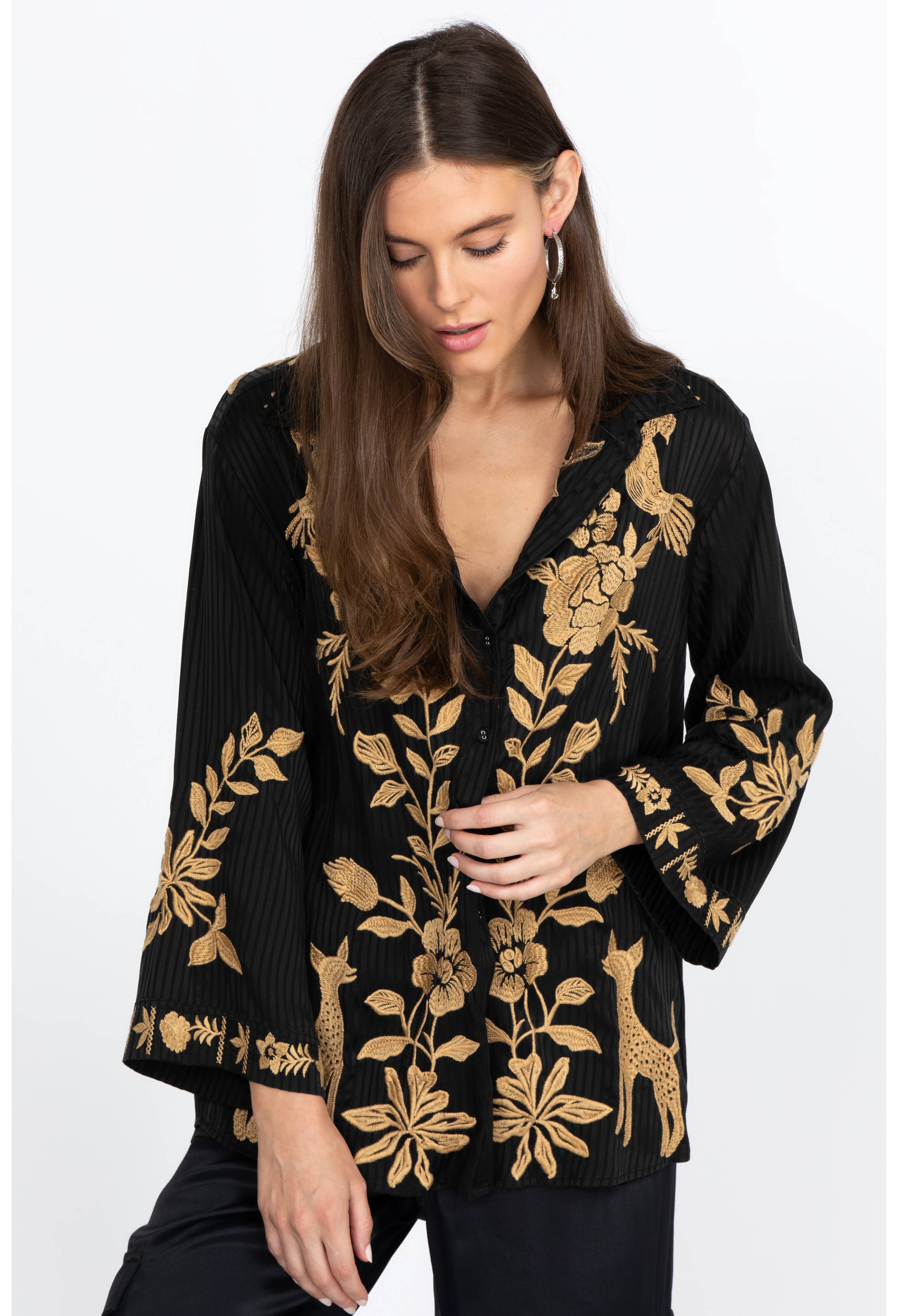 Martina Kimono Sleeve Oversized Shirt, , large image number 2