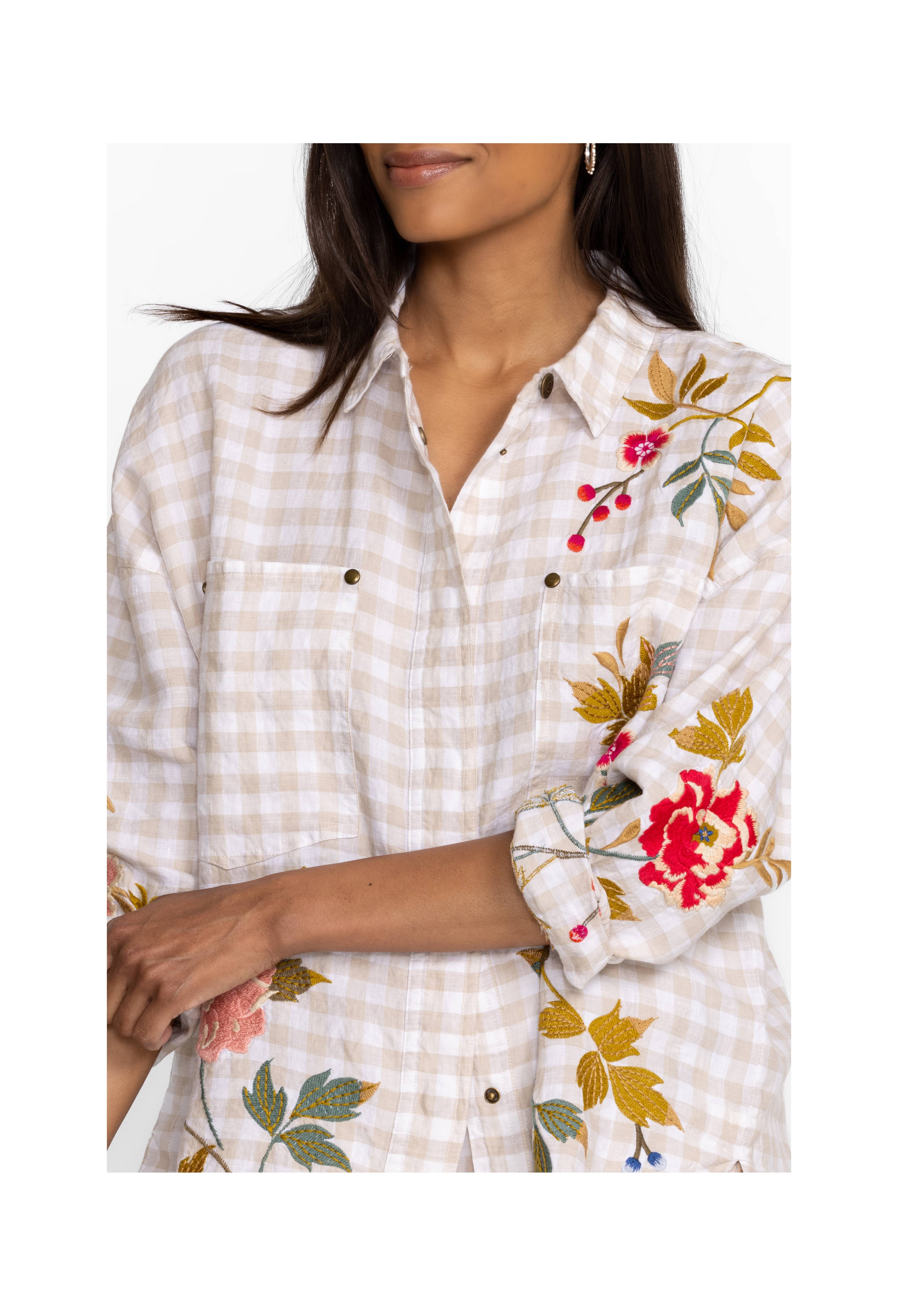 Adele Gingham Pocket Overshirt, , large image number 5